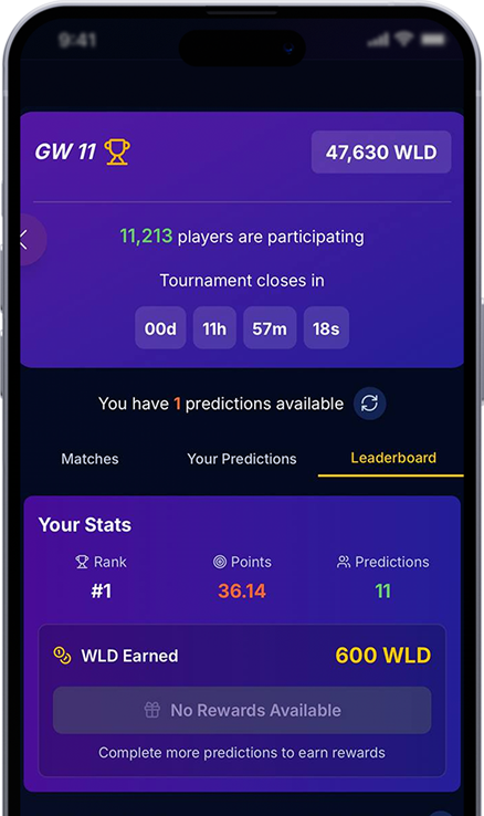 Scoreline Competition Interface